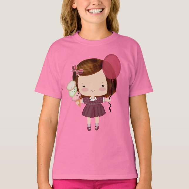 Party Girl Cute T-shirt (Framsida)