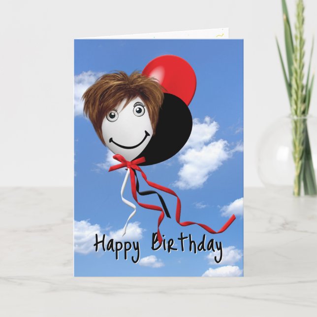 Party Girl on Balloon Kort (Framsida)