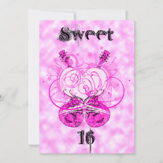 Party Girl Sweet 16 Birthday bjudande Inbjudningar