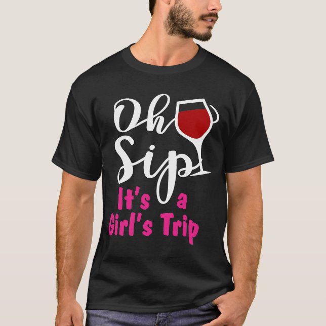 Party Girls Alcohol Resa Vacation I Oj Sip A G T Shirt (Framsida)