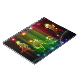 Party Girls Modern Trendig Neon Ljus Anteckningsbok