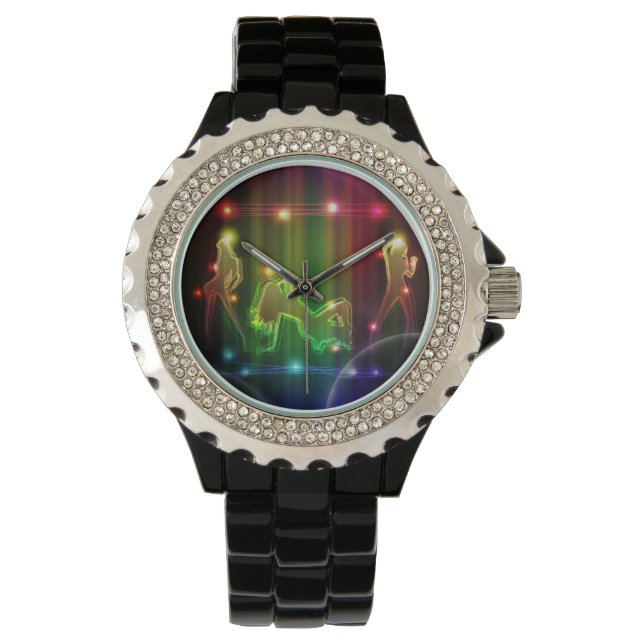Party Girls Modern Trendig Neon Ljus Armbandsur (Framsida)