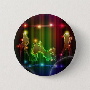 Party Girls Modern Trendig Neon Ljus Knapp