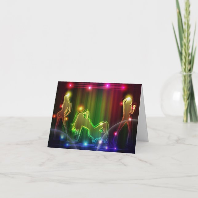 Party Girls Modern Trendig Neon Ljus Kort (Framsida)