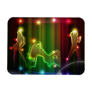 Party Girls Modern Trendig Neon Ljus Magnet