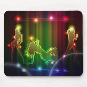 Party Girls Modern Trendig Neon Ljus Musmatta