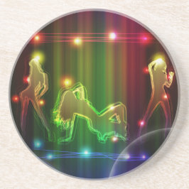 Party Girls Modern Trendig Neon Ljus Underlägg