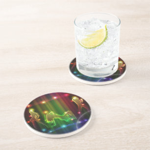 Party Girls Modern Trendig Neon Ljus Underlägg