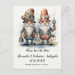 Party Gnomes Spara datum Vykort