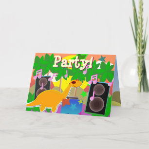 Party Grattis på födelsedagen-dinosauriekort Kort