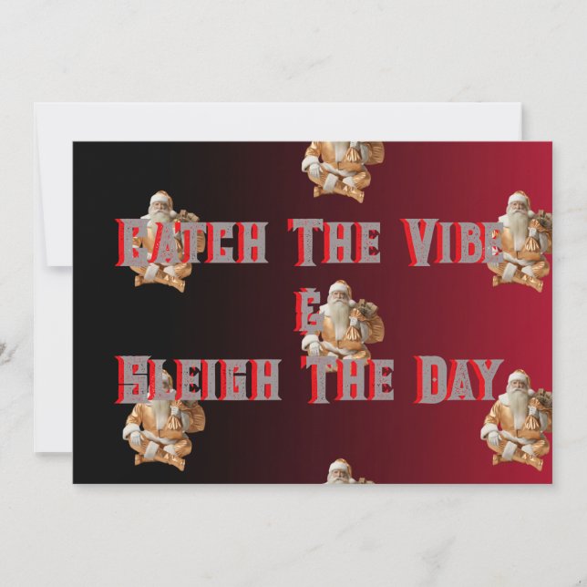 Party greeting colour red and black  julkort (Framsida)