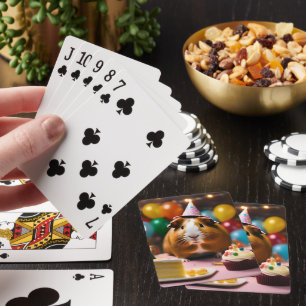 Party Guinea-Gris firar med kummel och ballong. Casinokort