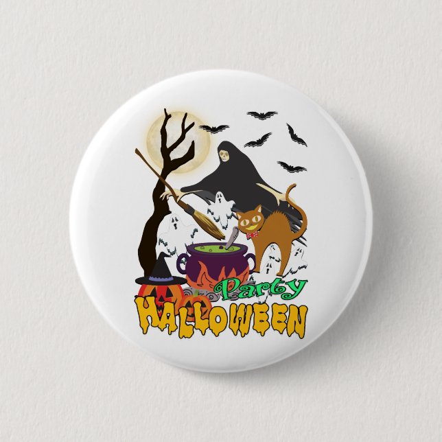 Party halloween knapp (Framsida)