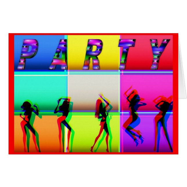 Party Hälsningskort (Framsidan Horizontal)