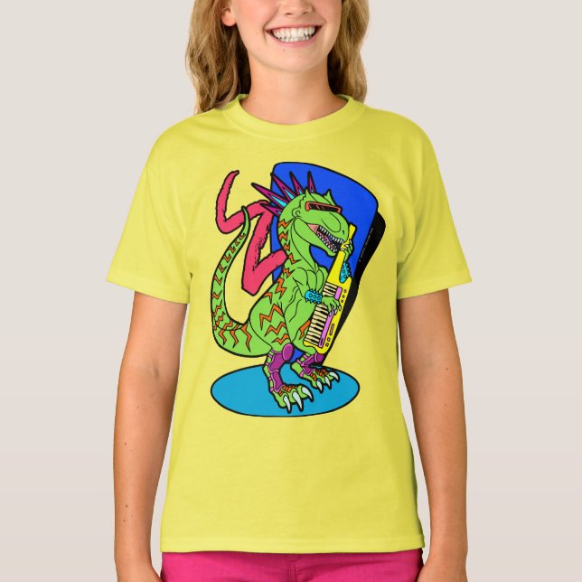 Party hårddinosaur Keytar T Shirt (Framsida)