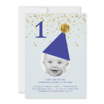 Party Hat - 1:a födelsedagsinbjudan
