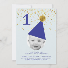 Party Hat - 1:a födelsedagsinbjudan Inbjudningar