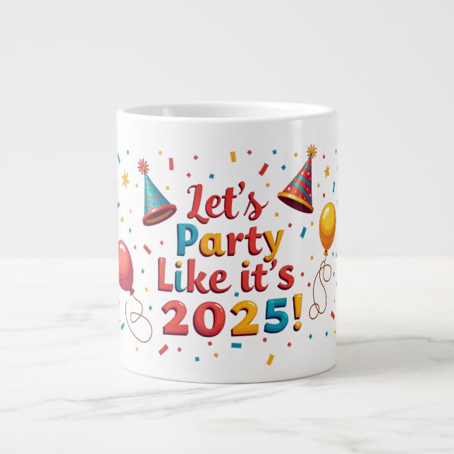 Party Hat Roligt Mugg Jumbo Mugg (Framsidan)