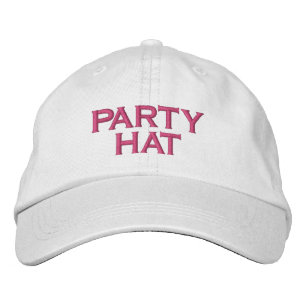 Party Hat-Roligten  Girls Birthday Embroized  Broderad Keps