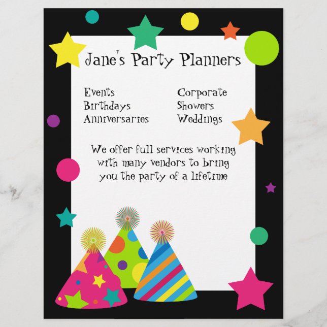 Party Hats Flyer (Framsidan)