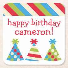 Party Hats Personlig Papper Underlägg