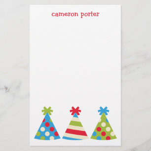 Party Hats Personlig Stationery