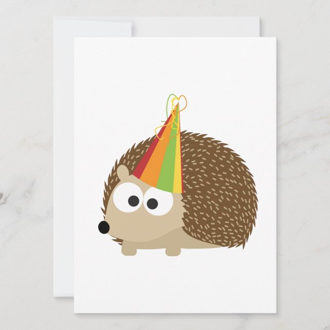 Party Hedgehog Inbjudningar (Framsida)
