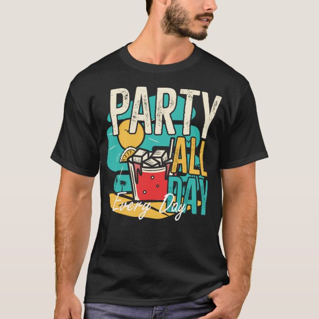 Party hela dagen t shirt (Framsida)