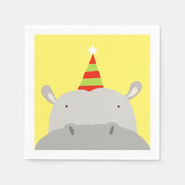 Party Hippo Pappersservett (Framsidan)