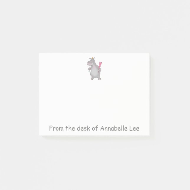 Party Hippo Post-it Block (Framsida)