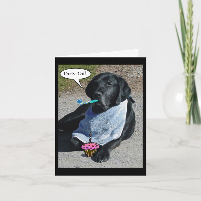 Party Hund Card - "Boone" Kort (Framsida)