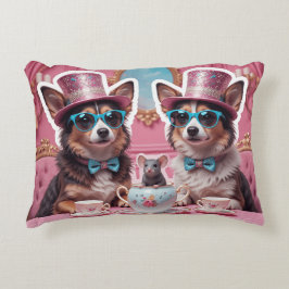 Party Hundar och en mus Prydnadskudde