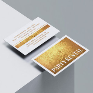Party hyresevenemangsplanerare Golden Vass Stone Visitkort