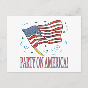 Party i Amerika Inbjudan Vykort