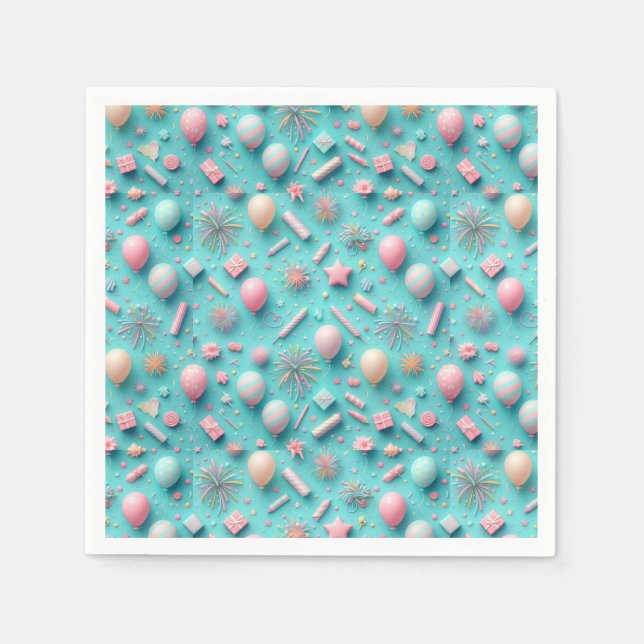 Party i Blue Pappersservett (Framsidan)