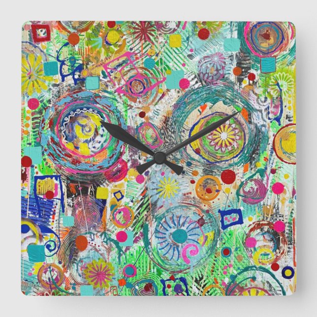 Party i en bocklås fyrkantig klocka (Framsida)