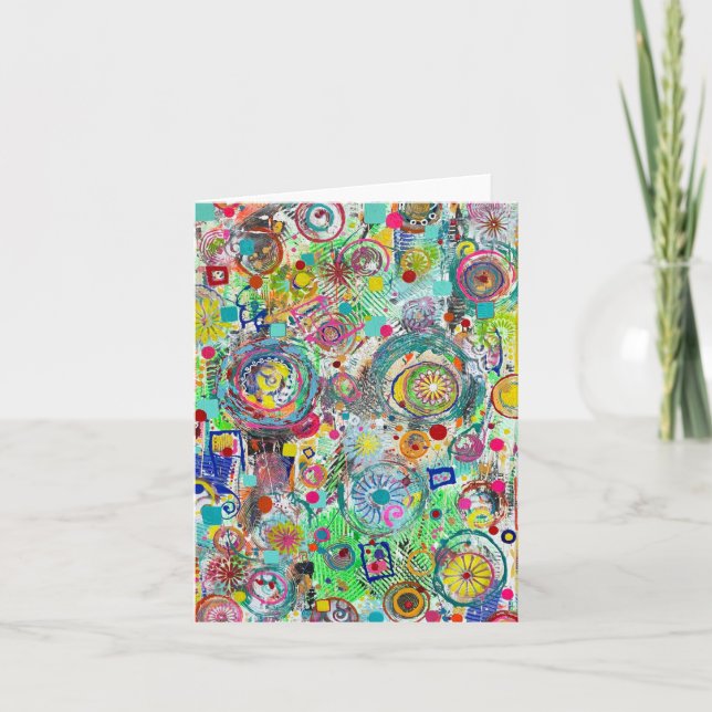 Party i ett tomt anteckningskort för låda (Framsida)