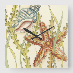 Party i flera Färger Snäckan Fyrkantig Klocka