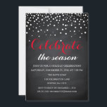 Party i Helgdag Black Chalkboard Inbjudningar<br><div class="desc">Det här är ett vackert julkort för Glitter Familjeparti,  Black Chalkboard Helgdag.</div>