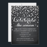 Party i Helgdag Black Chalkboard Inbjudningar<br><div class="desc">Det här är ett vackert julkort för Glitter Familjeparti,  Black Chalkboard Helgdag.</div>