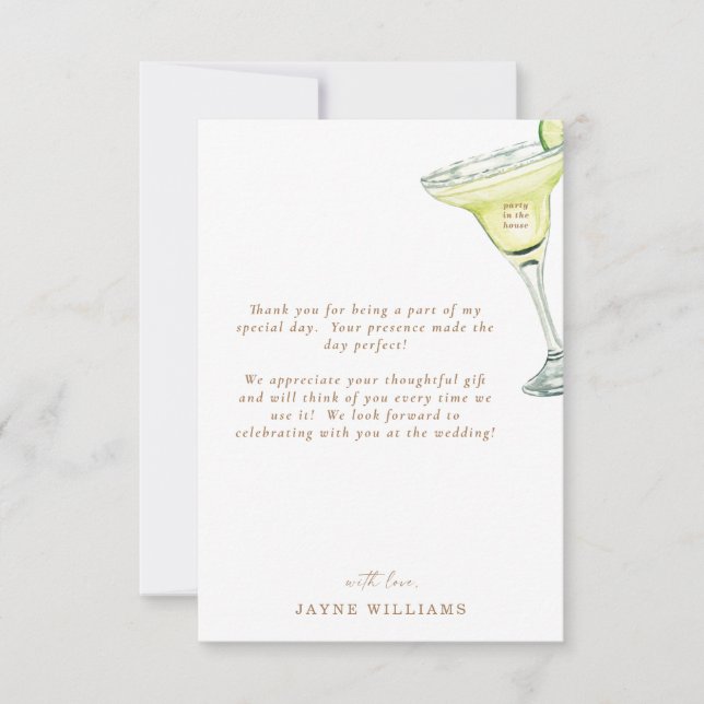 Party i House Margarita Message Tack (Framsida)