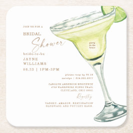 Party i House Margarita White Möhippa Underlägg Papper Kvadrat