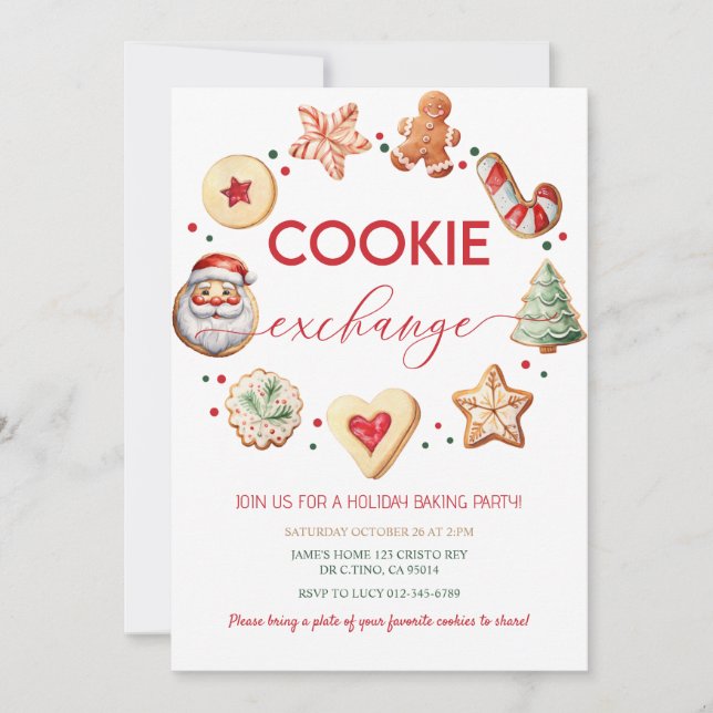 Party i i Cookie Exchange Inbjudningar (Framsida)