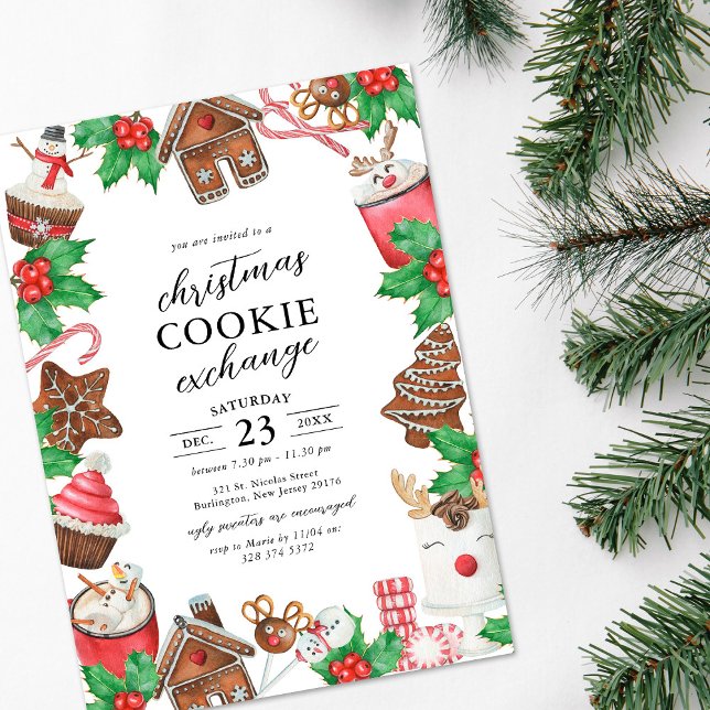 Party i i Cookie Exchange Inbjudningar (Skapare uppladdad)