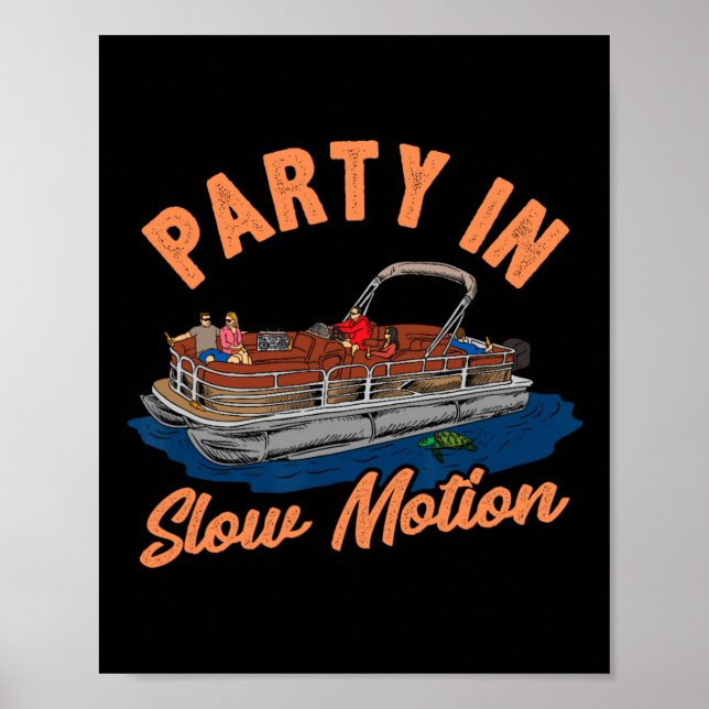 Party i långsam Rörelse-sjötransport av Pontoon Poster (Framsidan)
