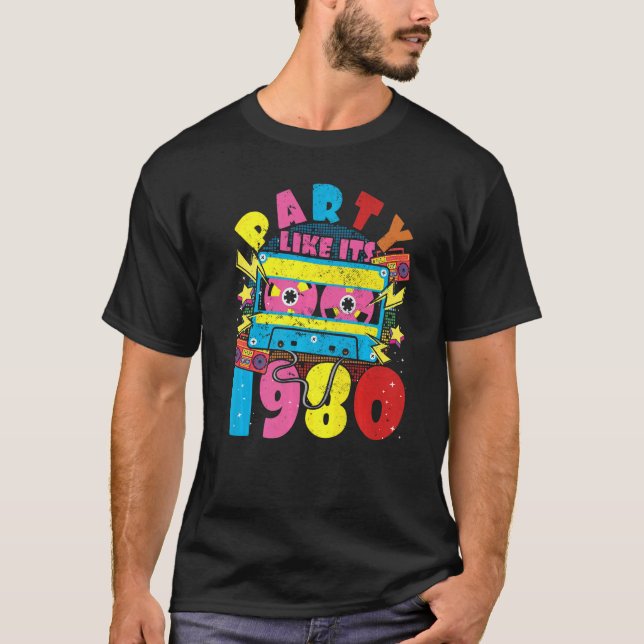 Party i likhet med 1980-talets 90-talets Costume R T Shirt (Framsida)