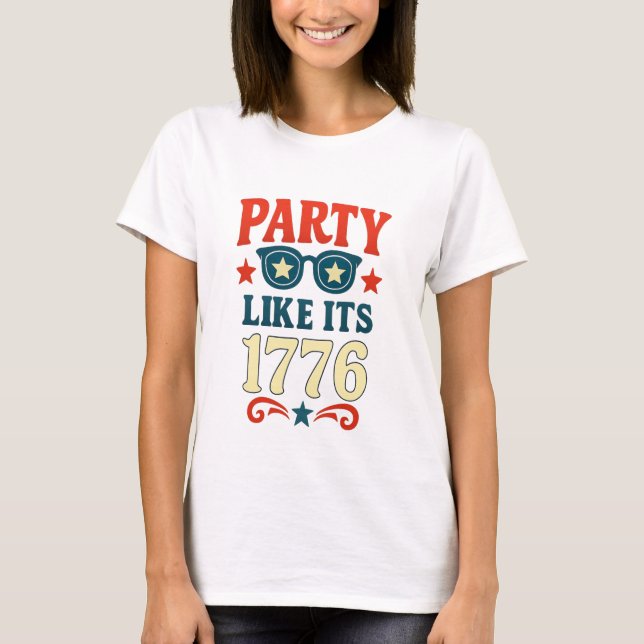 Party i likhet med Superskojet USA Independence da T Shirt (Framsida)