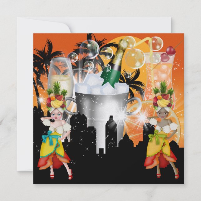 Party i ljust ljus för stil - SRF Inbjudningar (Framsida)