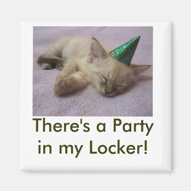 party i mitt Locker Magnet (Framsidan)