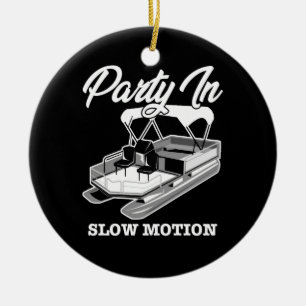 PARTY I RÖRELSE Pontoon Boat SLOW Julgransprydnad Keramik